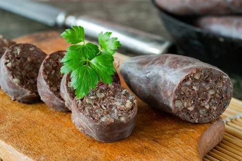 Black pudding Foto stock