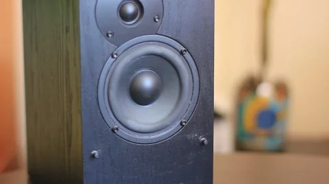 Black pumping speaker Stock Footage 41442499