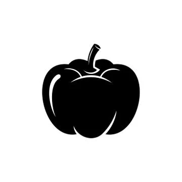 Black pumpkin icon vector isolated on orange circle. Illustration of pumpkin 스톡 일러스트