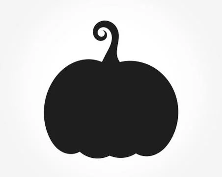 Black pumpkin shape icon. Vector illustration Stock Illustration