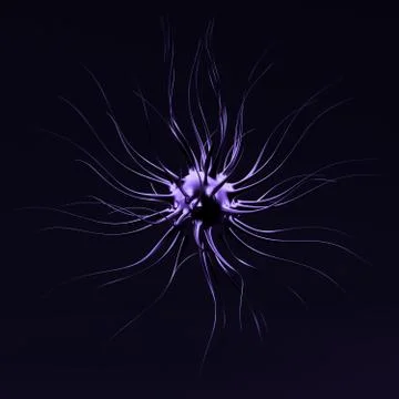 Black purple shape background. 3d illustration, 3d rendering. Stock Illustration
