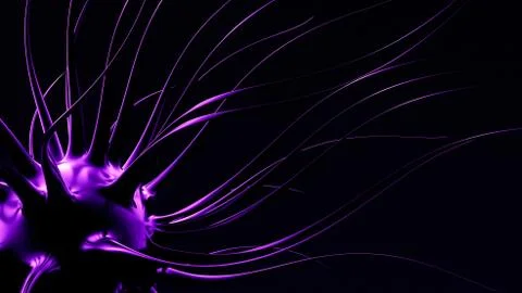 Black purple shape background. 3d illustration, 3d rendering. Stock Illustration