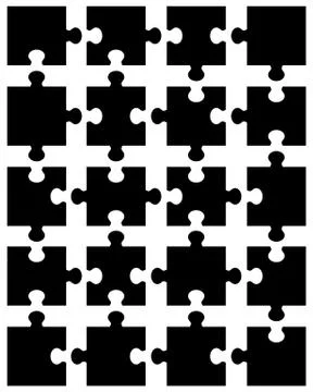 Black puzzle 3 Stock Illustration