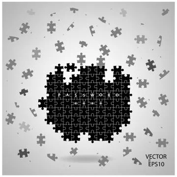 Black puzzle background Stock Illustration