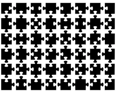 Black puzzle Stock Illustration