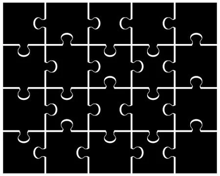 Black puzzle  Stock Illustration