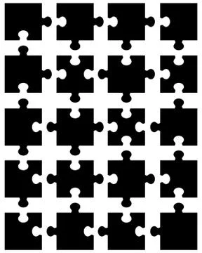 Black puzzle Stock Illustration