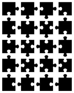 Black puzzle  Stock Illustration