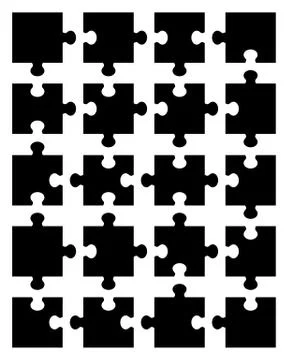 Black puzzle  Stock Illustration