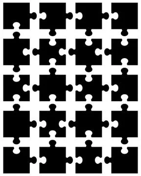 Black puzzle  Stock Illustration