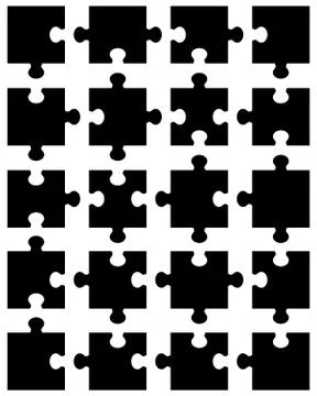 Black puzzle Stock Illustration