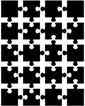 Black puzzle Illustrazione stock