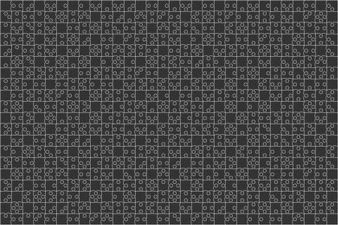 Black Puzzles Pieces Jigsaw - Vector Background. Stock Illustration