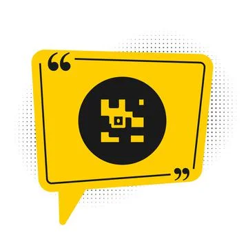 Black QR code sample for smartphone scanning icon isolated on white background イラスト素材