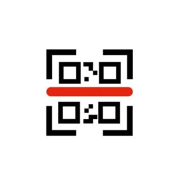 Black qr code scan minimal badge. flat simple trend modern qrcode 스톡 일러스트