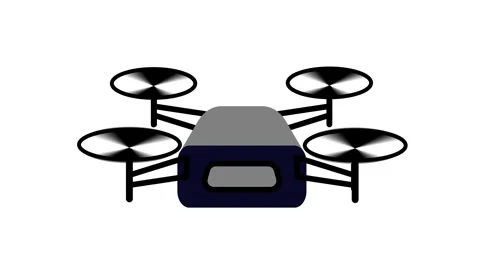 Black Quad Drone Stock Footage 301319678