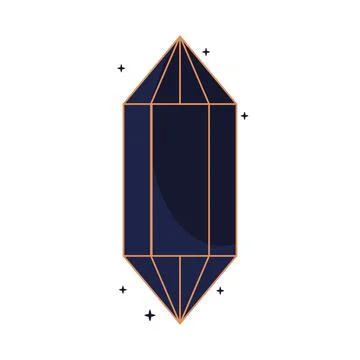 Black quartz esoteric isolated icon Stock Illustration