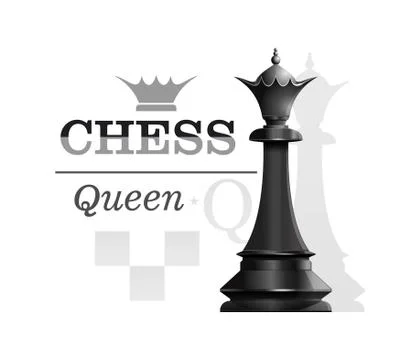 Black Queen. Chess concept design. Vector icon Stock Illustration