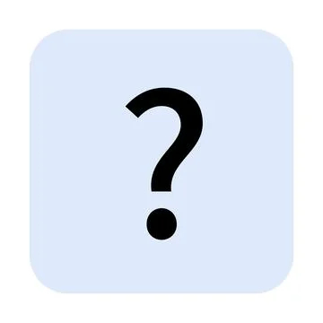 Black Question Mark on Light Blue Square Background for Queries and Informa.. Stock Illustration