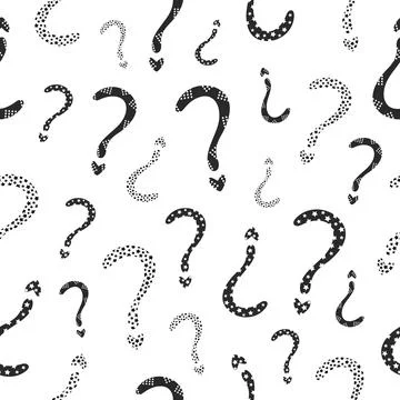 Black question mark seamless pattern Stockillustratie