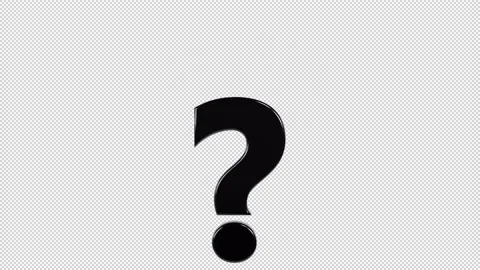 Black Question Mark Transform Isolated on alpha background Stock Footage 237598133