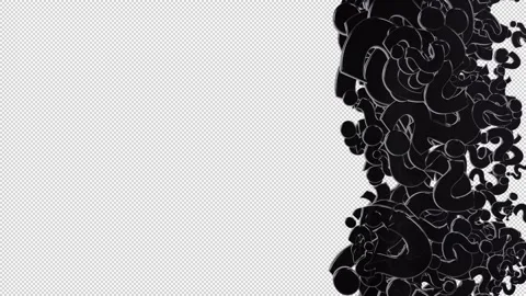 Black Question Mark Transition Isolated on alpha background Stock Footage 237598042