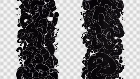 Black Question Mark Transition Isolated on alpha background Stock Footage 237598173