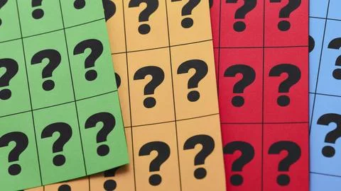 Black question marks. Stock Photos