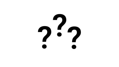 Black question marks in triangle layout on white background Stock Footage 312933691