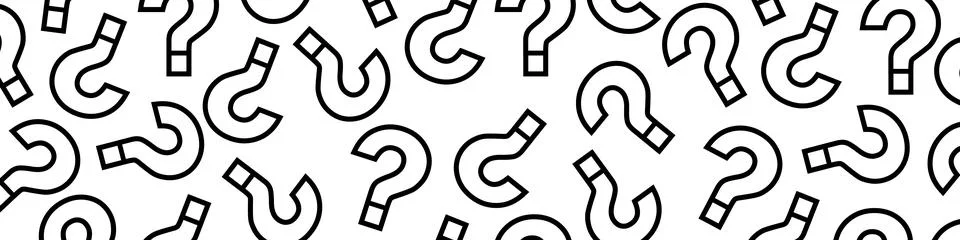 Black question marks on white background. Question mark pattern abstract vector  Stock Illustration