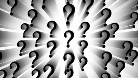 Black question marks in white glowing loop animation background Stock Footage 249866090