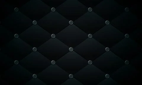 Black quilted leather texture background. Luxury black background. Stock Illustration
