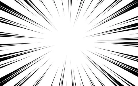 Black radial lines for comics, superhero action. Manga frame speed, motion,.. Stock Illustration