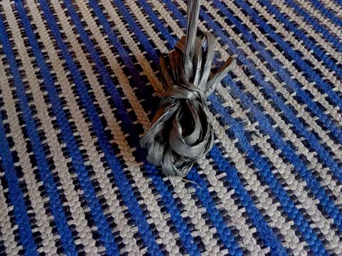 Black raffia rope made of plastic Stock Photos