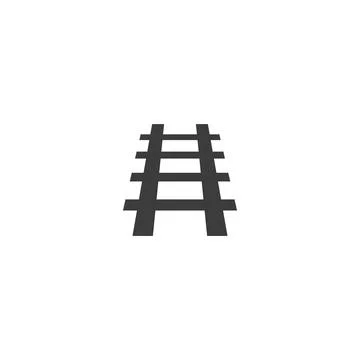Black rail silhouette icon. Vector. Stock Illustration