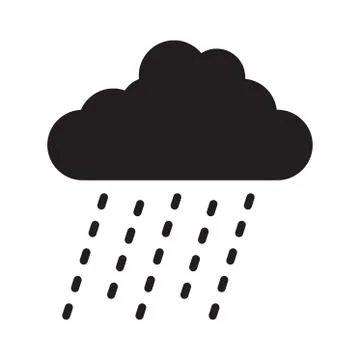 Black rain cloud Stock Illustration