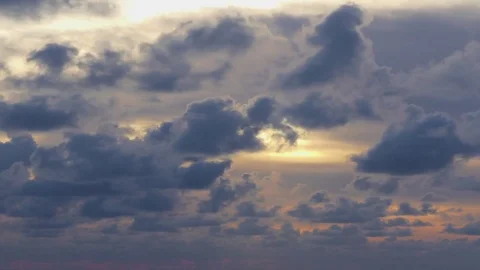 Black rain clouds moving to morning are sunset.Time Lapse 库存影片 79632408