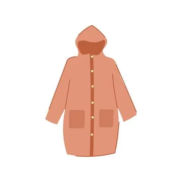 Black rain jacket cartoon vector illustration Stock Illustration