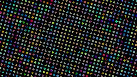 Black Rainbow Dots Bubble Pattern Loop Colorful Tiles Stock Footage 151619572
