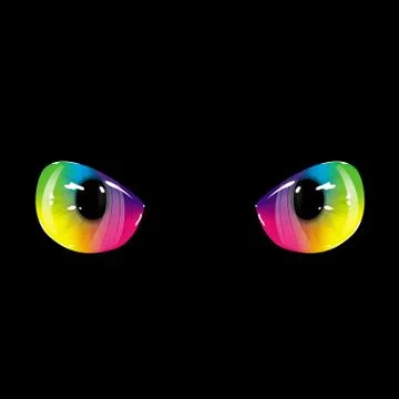 Black rainbow eyes Stock Illustration