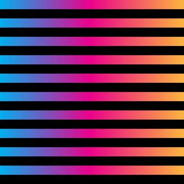 Black rainbow  gradient stripes seamless pattern. Vector illustration. Stock Illustration