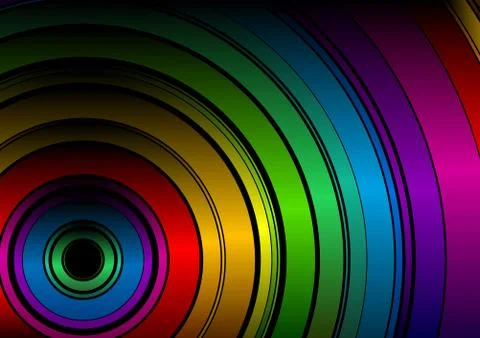 Black rainbow Stock Illustration