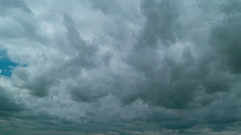 Black Of Rainstorms Clouds. Cumulonimbus Clouds Moving In Cloudy Dark Sky Stock Footage 262798290