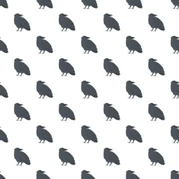 Black raven seamless pattern creating dark background Stockillustratie