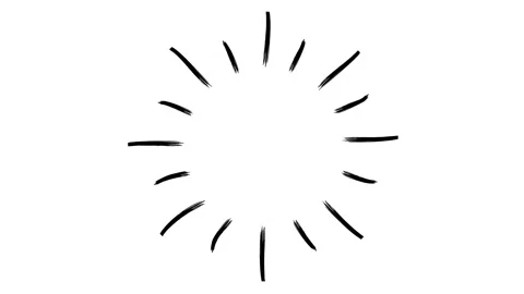 Black ray circle 3 white Stock Footage 244382611