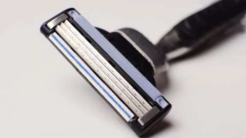 Black razor closeup Stock Footage 106549502