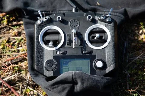 Black RC controller or transmitter Stock Photos