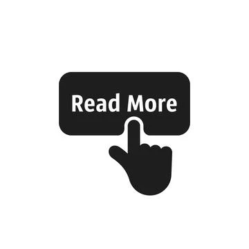 Black read more simple icon Stock Illustration