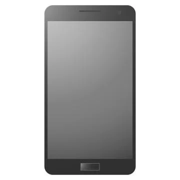 Black realistic smart phone vector Stock Illustration