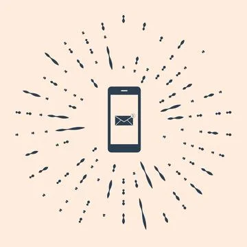 Black Received message concept. New email notification on the smartphone screen 库存插图